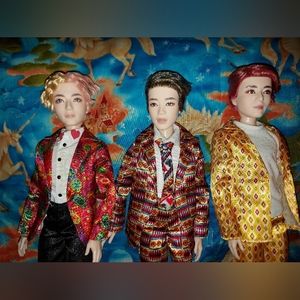 3 BTS dolls Jimin,Jung kook, V